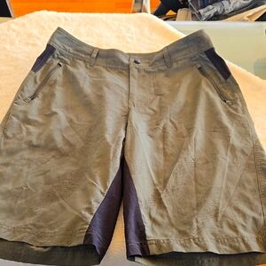 Men's Olive and Black Shorts